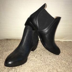 Splendid Henri Leather Mixed Media Booties Black 8